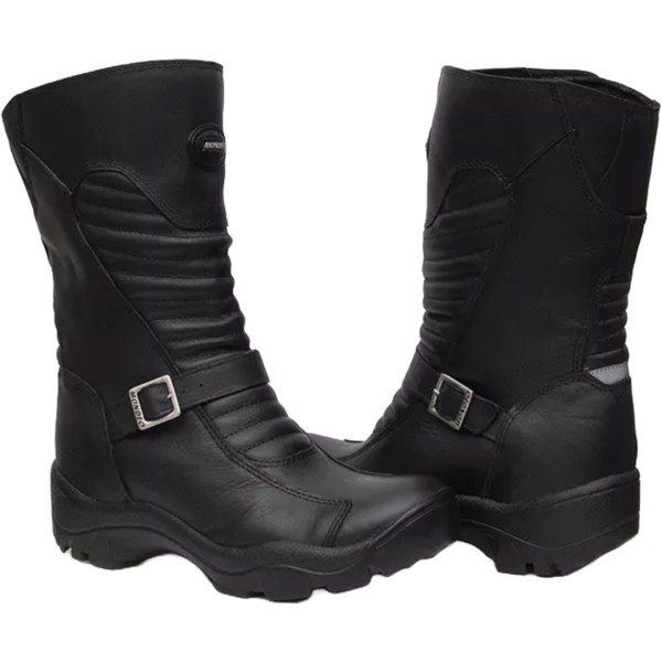 Bota Mondeo Stability Couro Cano Alto 9393 Feminina Preta