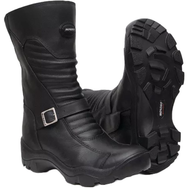 Bota Mondeo Stability Couro Cano Alto 9393 Feminina Preta