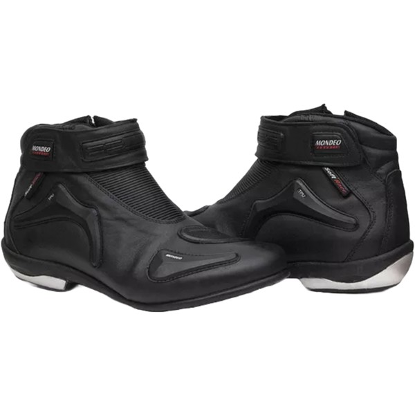 Bota Mondeo Soft Race Slim Couro 5555 Masculina Preta