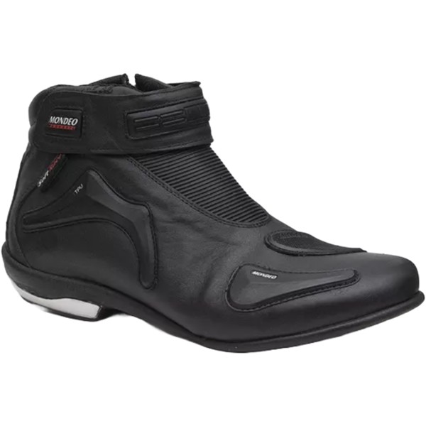 Bota Mondeo Soft Race Slim Couro 5555 Masculina Preta