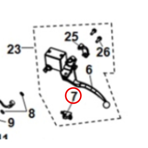 Interruptor Stop Freio Traseiro Citycom / Maxsym / Cruisym / Joyride Original Dafra 70421-A21-000