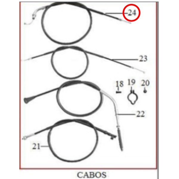 Cabo Acelerador Kansas 150 Original Dafra D02531700000SI