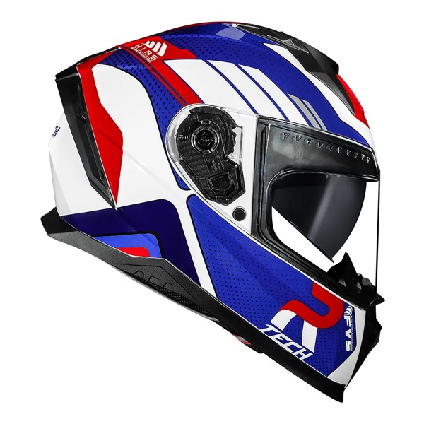 Capacete Race Tech Volt Track Branco Azul