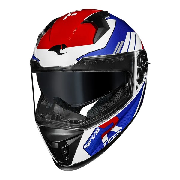 Capacete Race Tech Volt Track Branco Azul