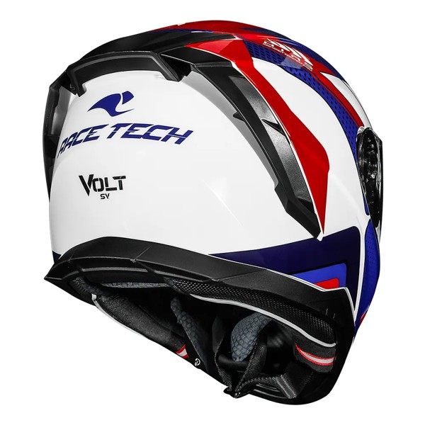 Capacete Race Tech Volt Track Branco Azul