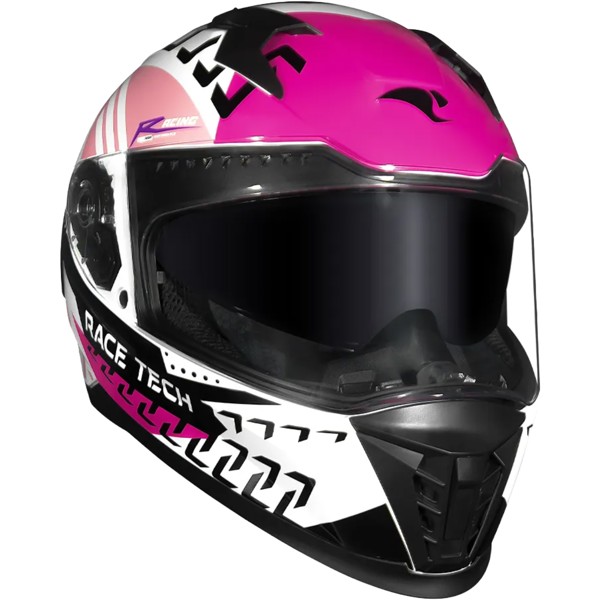 Capacete Race Tech Volt Ninja Branco Rosa