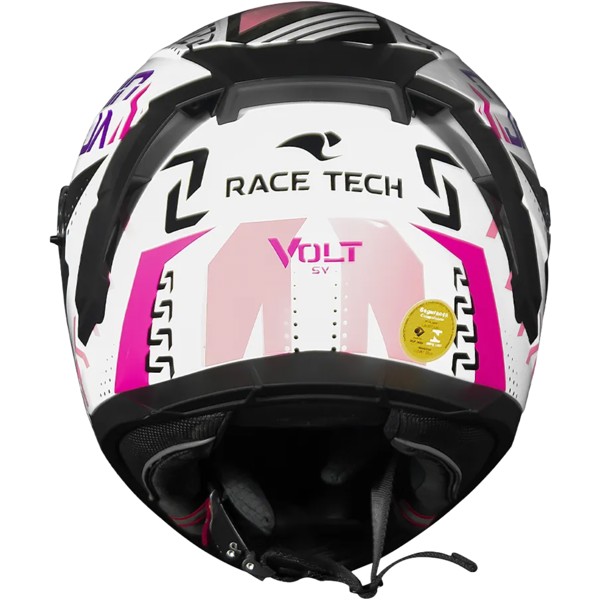 Capacete Race Tech Volt Ninja Branco Rosa