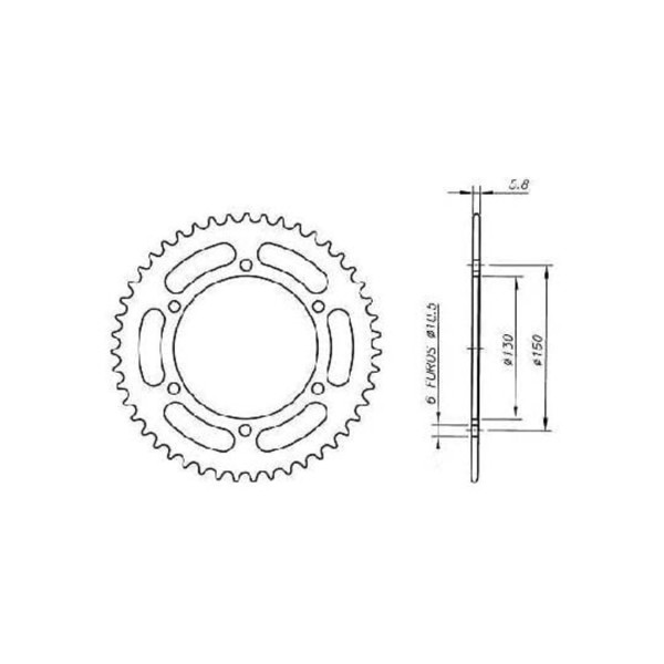 Coroa NX 400 / Xre 300 / Sahara 300 40D Vaz HA08.140T Z40