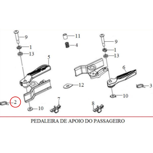Mola Retorno Pedaleira Citycom 300 Traseiro Direito Original Dafra 40408-A21-000