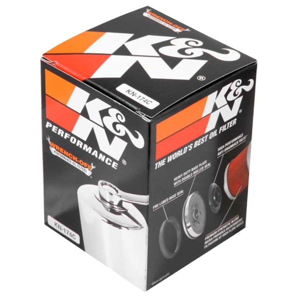 Filtro de Oleo Esportivo K&N KN-174C Cromado