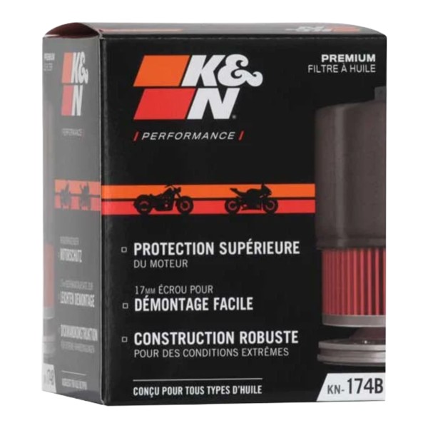 Filtro de Oleo Esportivo K&N KN-174B Preto