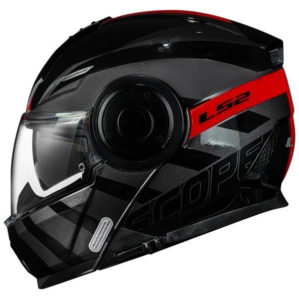 Capacete LS2 FF902 Scope Hamr Preto Vermelho