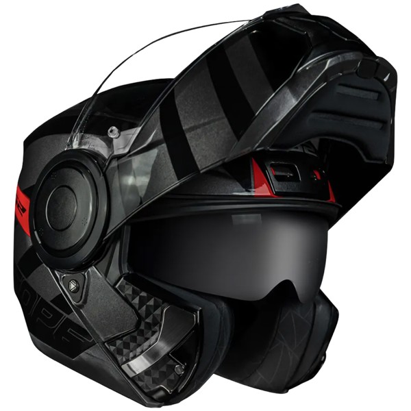 Capacete LS2 FF902 Scope Hamr Preto Vermelho