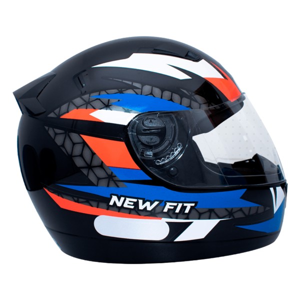 Capacete Ebf New Fit Control Preto Azul 