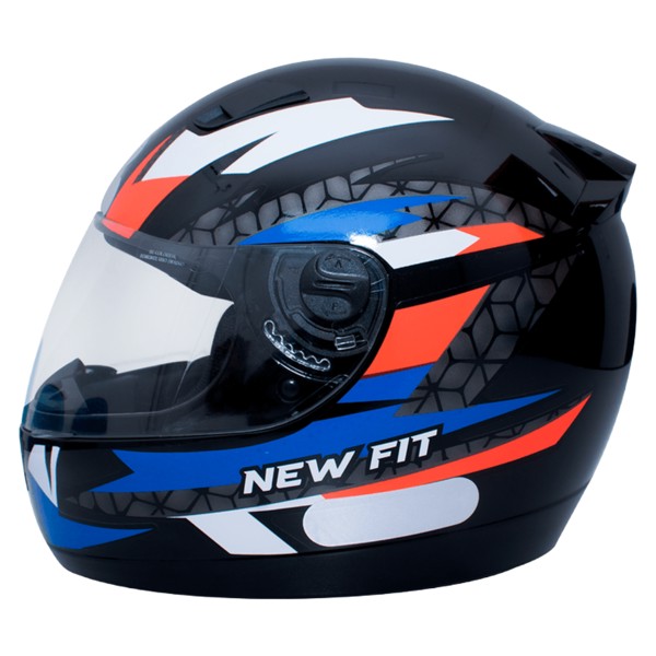 Capacete Ebf New Fit Control Preto Azul 