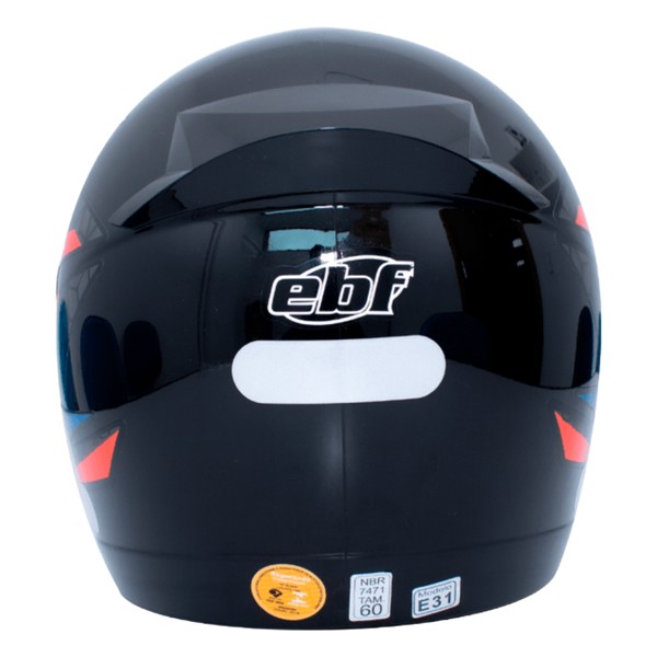 Capacete Ebf New Fit Control Preto Azul 