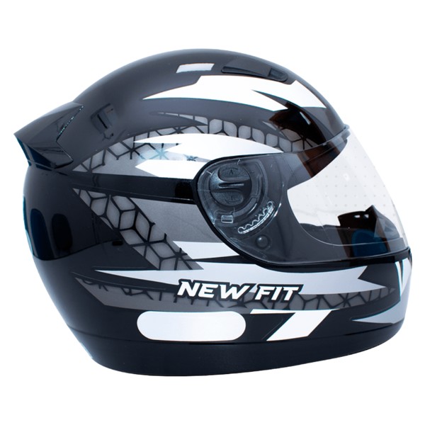 Capacete Ebf New Fit Control Preto Prata