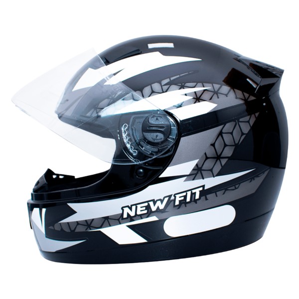 Capacete Ebf New Fit Control Preto Prata