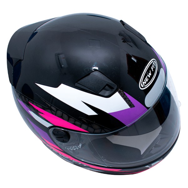 Capacete Ebf New Fit Control Preto Rosa