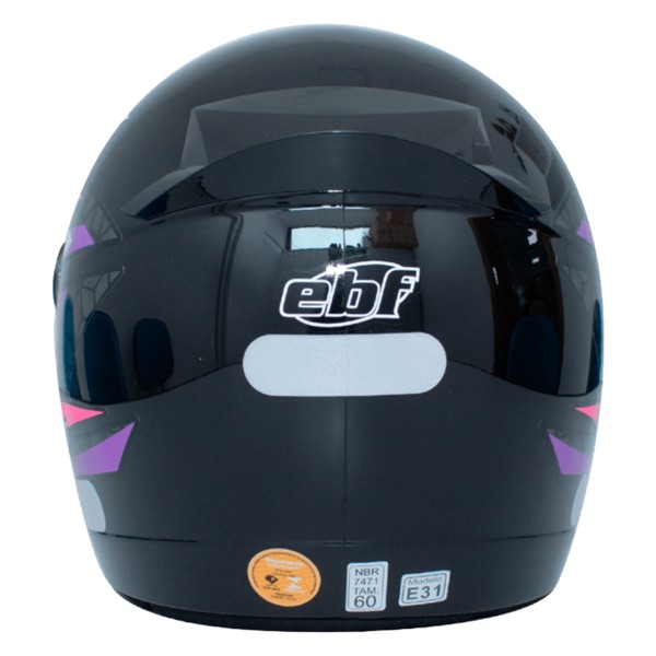 Capacete Ebf New Fit Control Preto Rosa