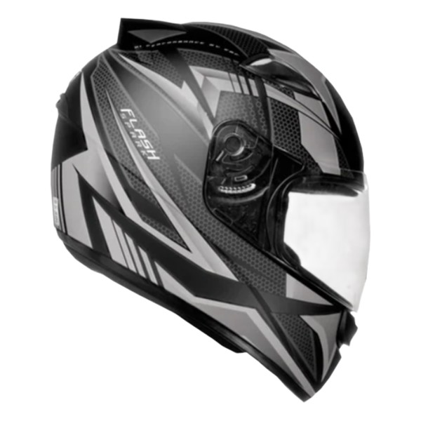 Capacete Ebf Spark Flash Preto Prata