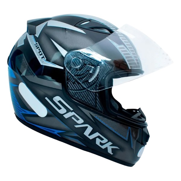 Capacete Ebf Spark Spot Preto Azul