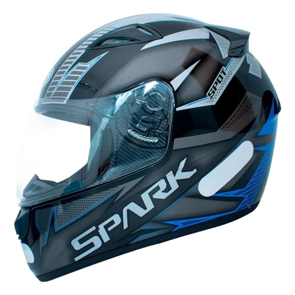Capacete Ebf Spark Spot Preto Azul