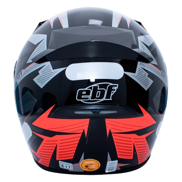 Capacete Ebf Spark Spot Preto Vermelho
