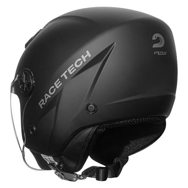 Capacete Race Tech Play Monocolor Preto Fosco