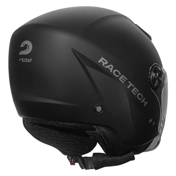 Capacete Race Tech Play Monocolor Preto Fosco
