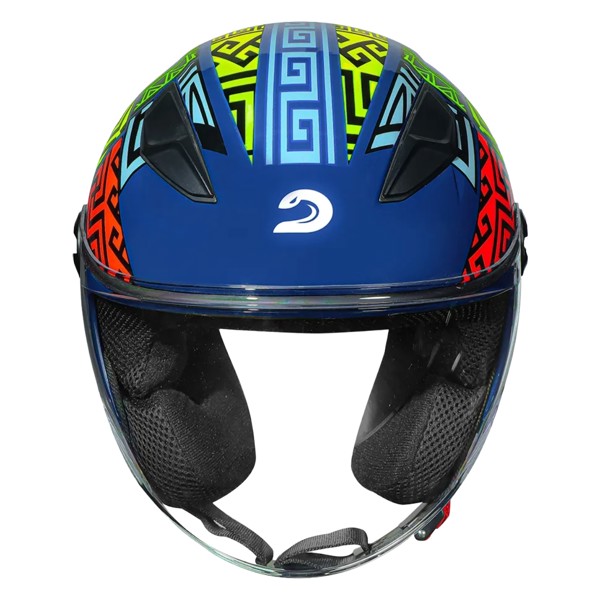 Capacete Race Tech Play Art Azul Laranja