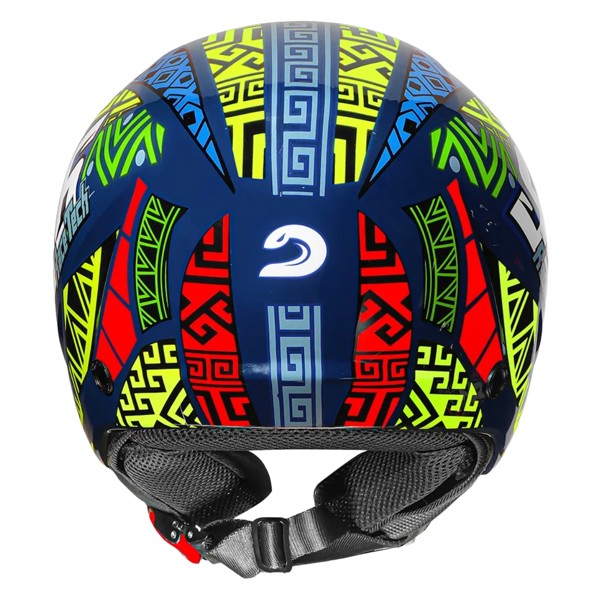 Capacete Race Tech Play Art Azul Laranja