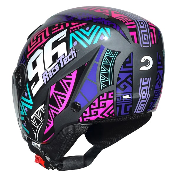 Capacete Race Tech Play Art Titanium Roxo 