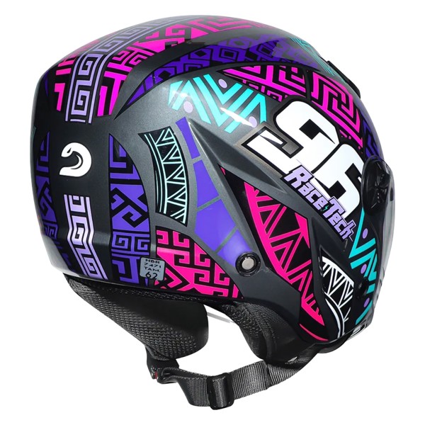 Capacete Race Tech Play Art Titanium Roxo 