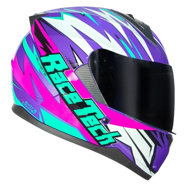 Capacete Race Tech Sector Electro Roxo Rosa 