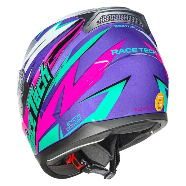 Capacete Race Tech Sector Electro Roxo Rosa 