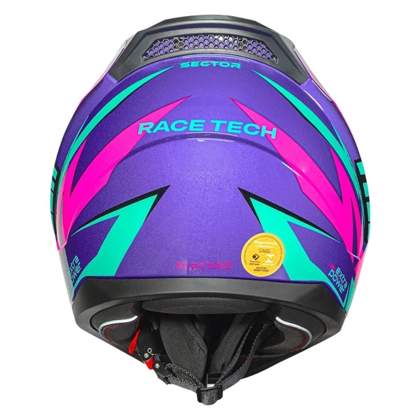 Capacete Race Tech Sector Electro Roxo Rosa 