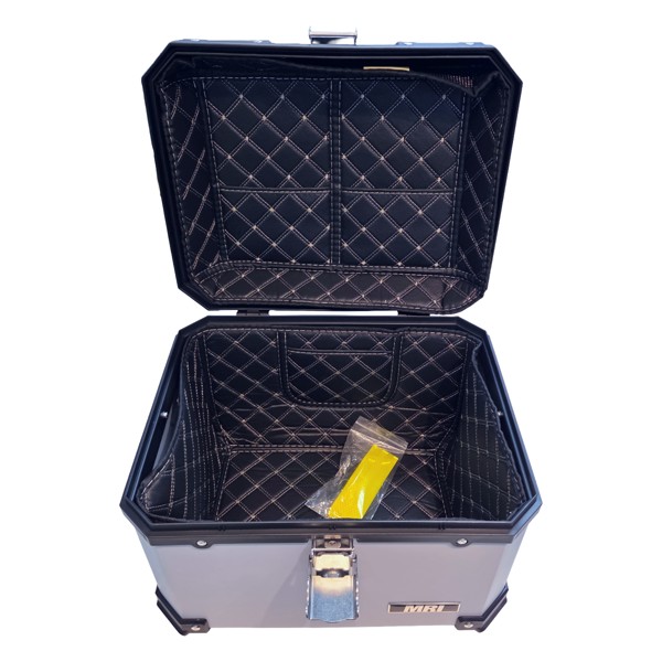 Bau Traseiro MRI E-570PGB 45L Prata Tampa Preta