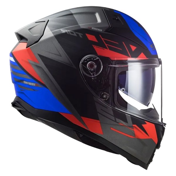 Capacete LS2 FF811 Vector 2 Absolute Azul Vermelho