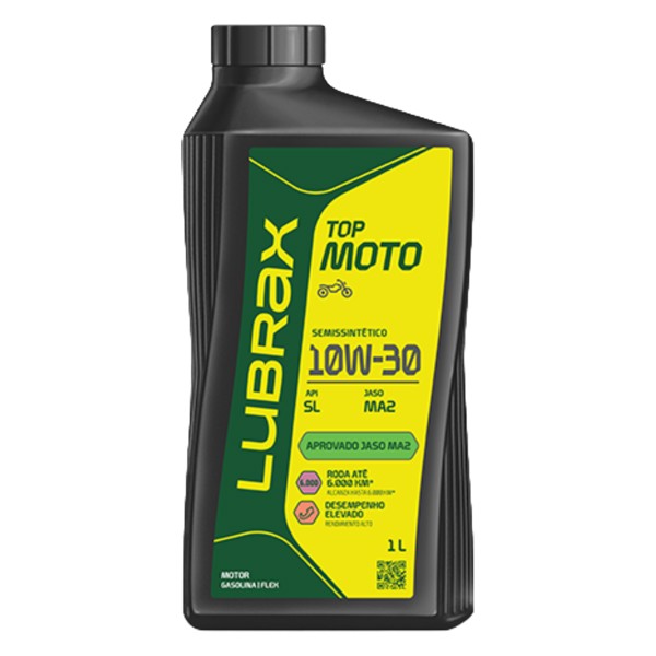 Oleo 4T 10W-30 Lubrax API SL/Jaso MA2 1 Litro Semissintético