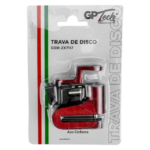 Trava Disco GP Tech Pequena ZX7117 Vermelho