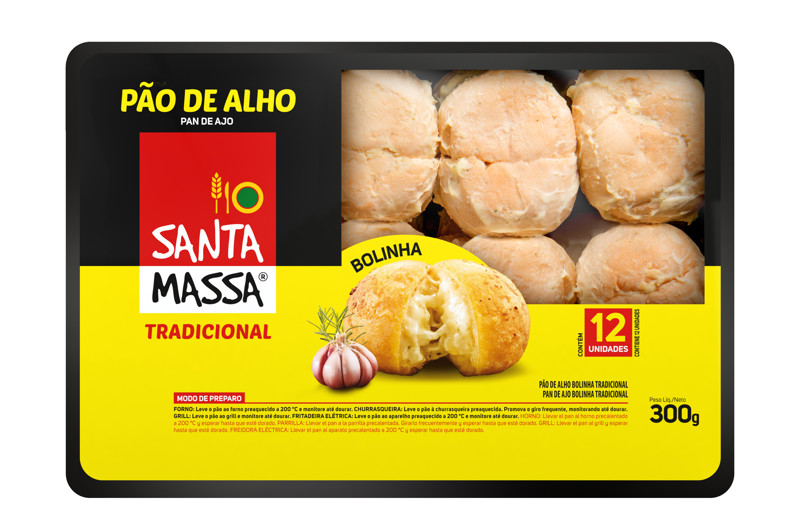 PÃO DE ALHO BOLINHA SANTA MASSA 300G