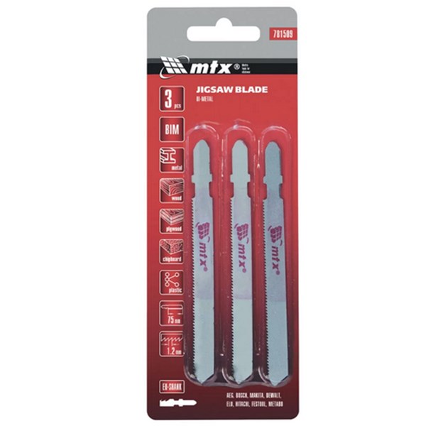 Lamina para Serra Tico Tico, 75 x 1,2 Mm, Em Aco Carbono, Bimetalica - Mtx