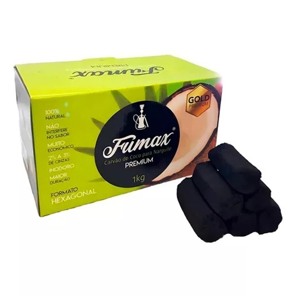 Carvão de Coco Para Narguile Fumax Premium