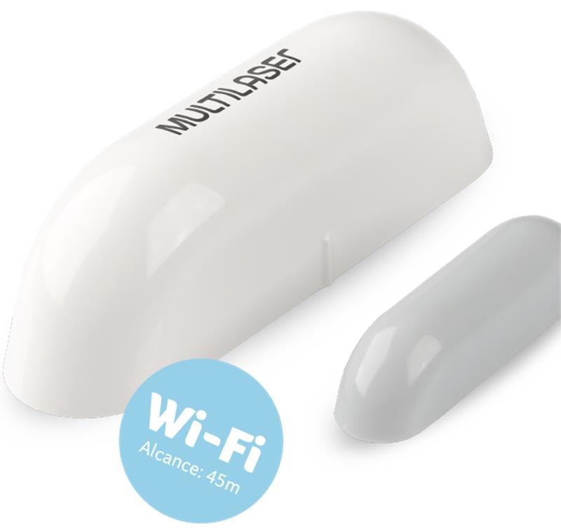 SENSOR MAGNETICO SMART PARA PORTA E JANELA WIFI MULTILASER LIV SE228