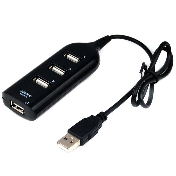 HUB USB 2.0 4 PORTAS MD.9 2.0 BARRA PRETO R.1638