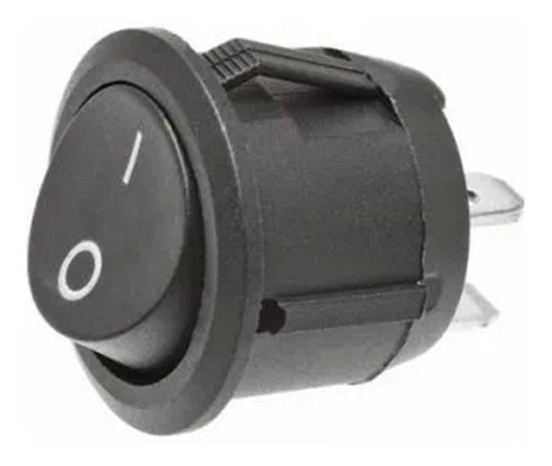 BOTAO REDONDO ON/OFF PRETO 6A/250V R.0308
