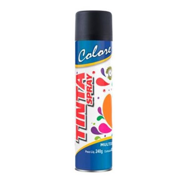 TINTA SPRAY PRETO FOSCO COLORE 240G R.2858