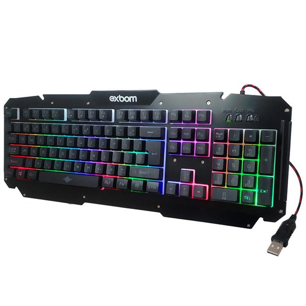 TECLADO GAMER EXBOM METAL BK-G200