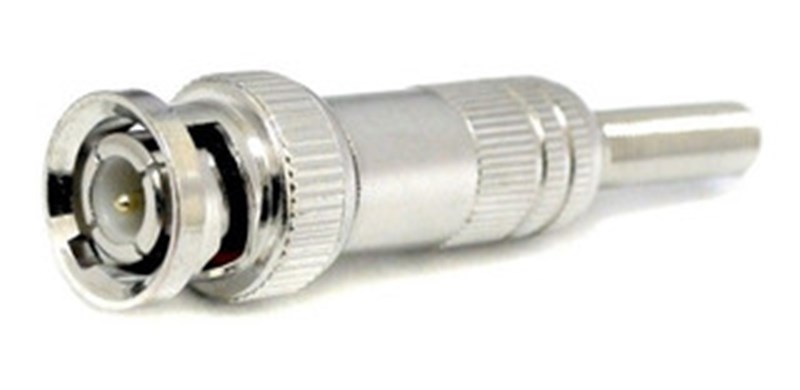 CONECTOR BNC MACHO DE MOLA E PARAFUSO PARA CFTV DOURADO RR 1 UNIDADE R.30331